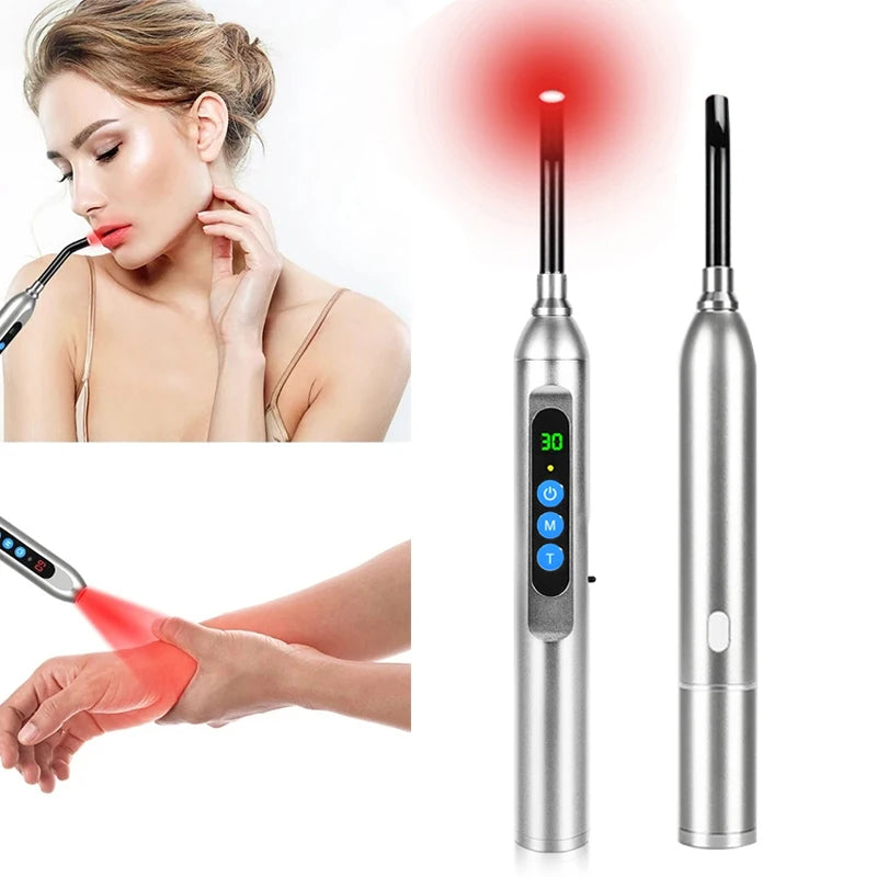 Red Light Therapy Cold Sore Device For Mouth Sores Treatment 660nm 850nm NearInfrared LED Light Therapy Machine Skin Care Wand