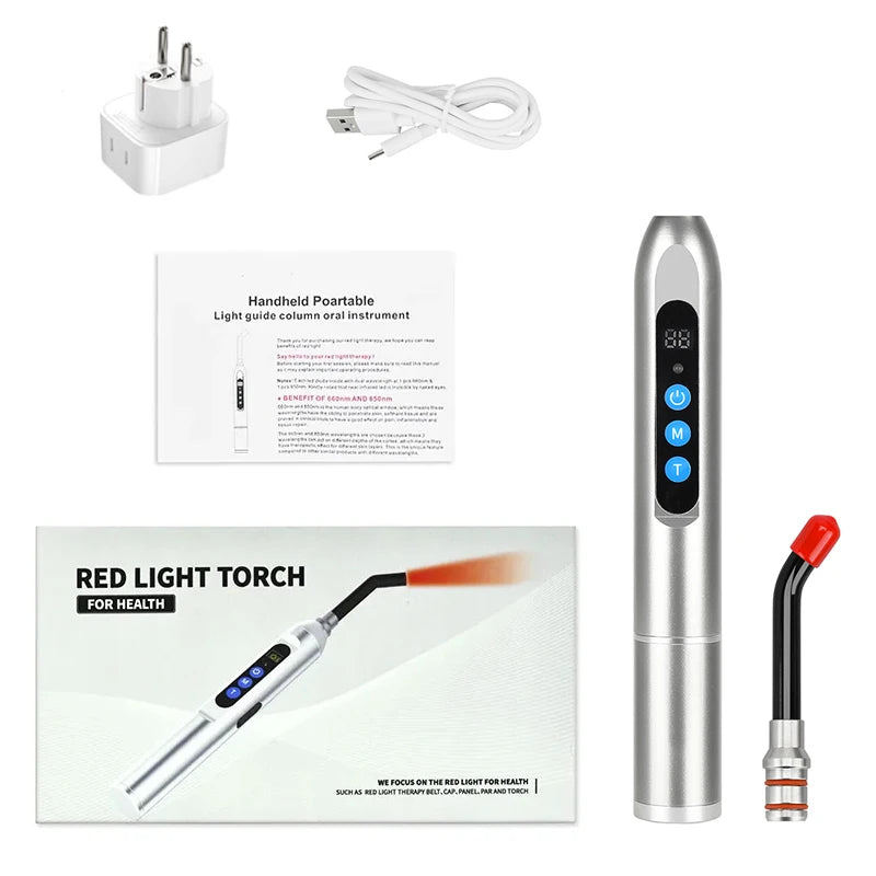 Red Light Therapy Cold Sore Device For Mouth Sores Treatment 660nm 850nm NearInfrared LED Light Therapy Machine Skin Care Wand