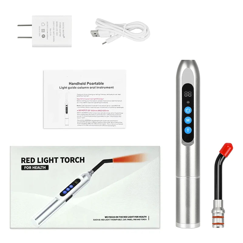 Red Light Therapy Cold Sore Device For Mouth Sores Treatment 660nm 850nm NearInfrared LED Light Therapy Machine Skin Care Wand