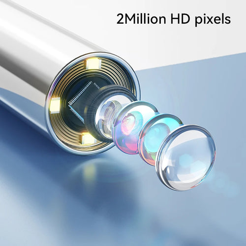 1080P Visual Ear Camera Ear Mouth Check 2M Pixels Camera Ear Wax Cleaner Camera for Ears Nose Skin Support 90° Rotating Heads
