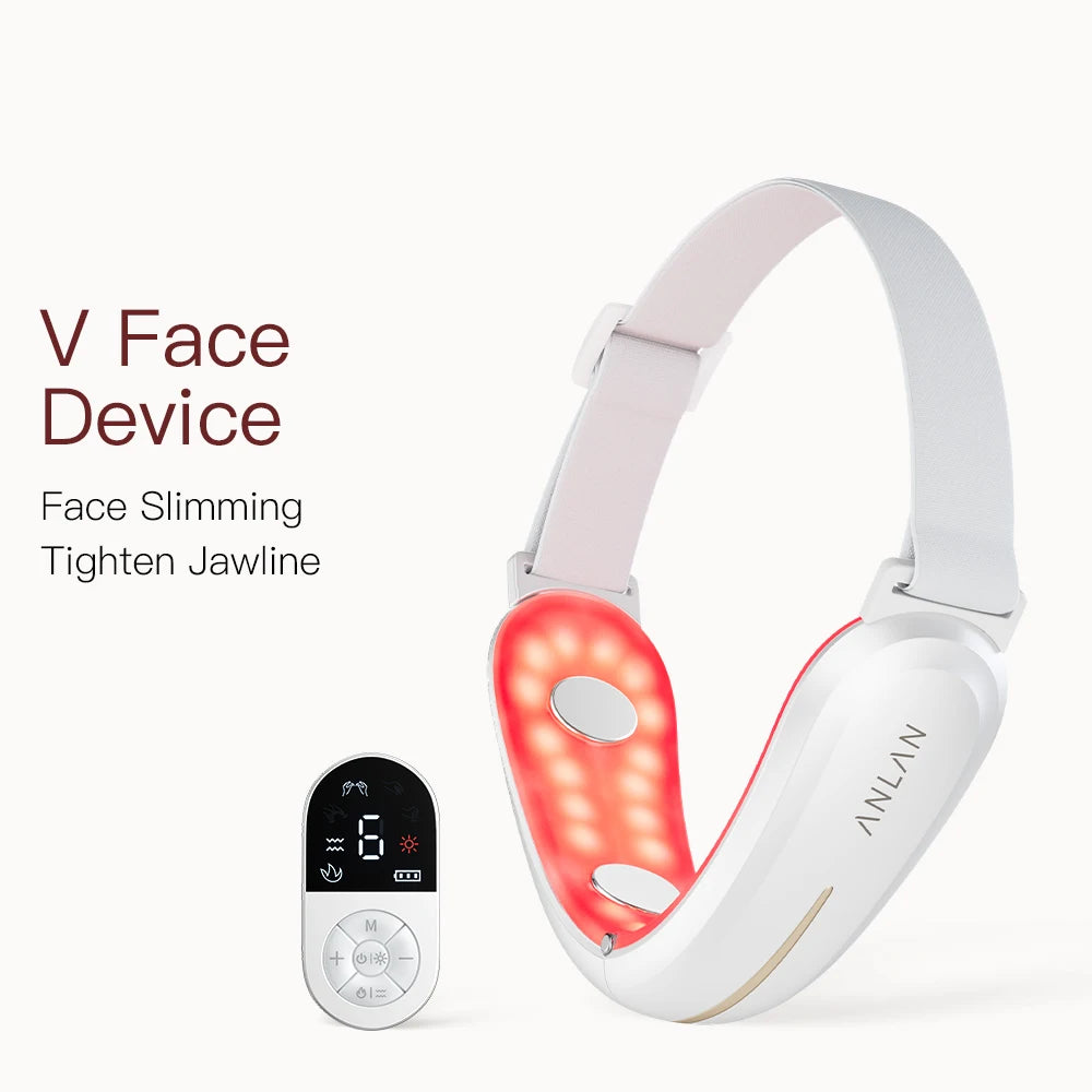 ANLAN V-Face Lifting Beauty Device 4-pole Double Chin Remove Microcurrent Facial Slimming Red/Blue Light Skincare Massager