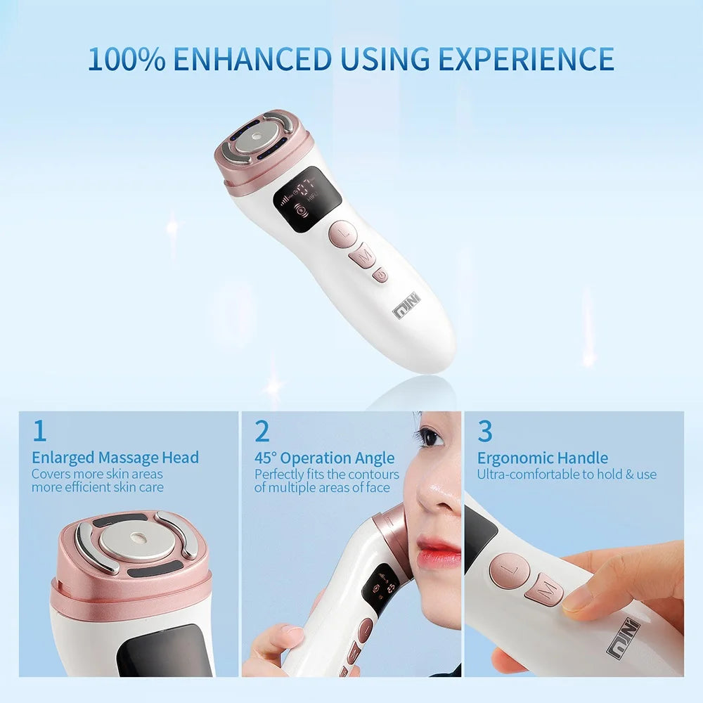 Mini HIFU Machine Ultrasonic RF EMS HIFU Facial Lifting Skin Tightening Device Face Chin Neck Eye Anti Wrinkle Massager Home Use